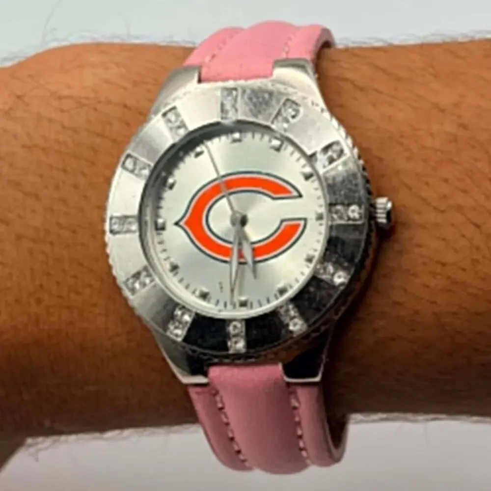 Silver & Pink Chicago Bears Watch